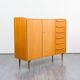 Enfilade haute, armoire à linge, années 60, frêne