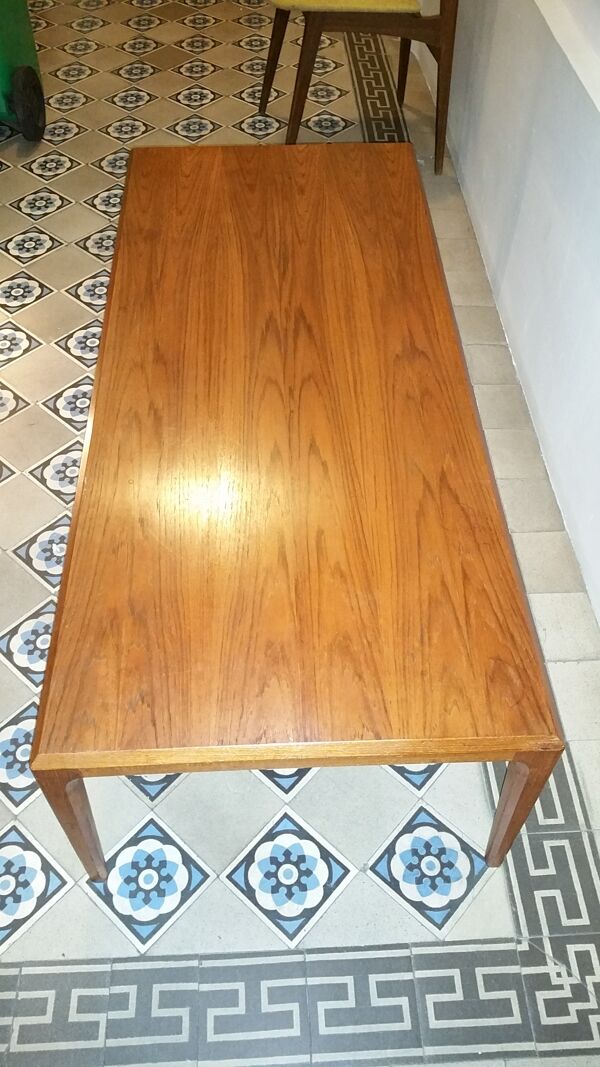 Table basse scandinave année 50 60 Johannes Anderson par SILKEBORG