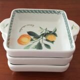 Set of 3 square plates of Tognana porcelain presentation