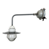 Industrial Factory Wall Light with Enamel Shade, 1960s