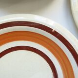 Set of 6 Vintage Earthenware Dessert Plates