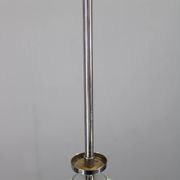 1930s Czech Art Deco chrome chandelier with cream opaline glass shades