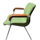 Metal and green fabric armchair