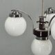 Czech Art Deco Chandelier from the 1930s with Four Opaline Glass Shades