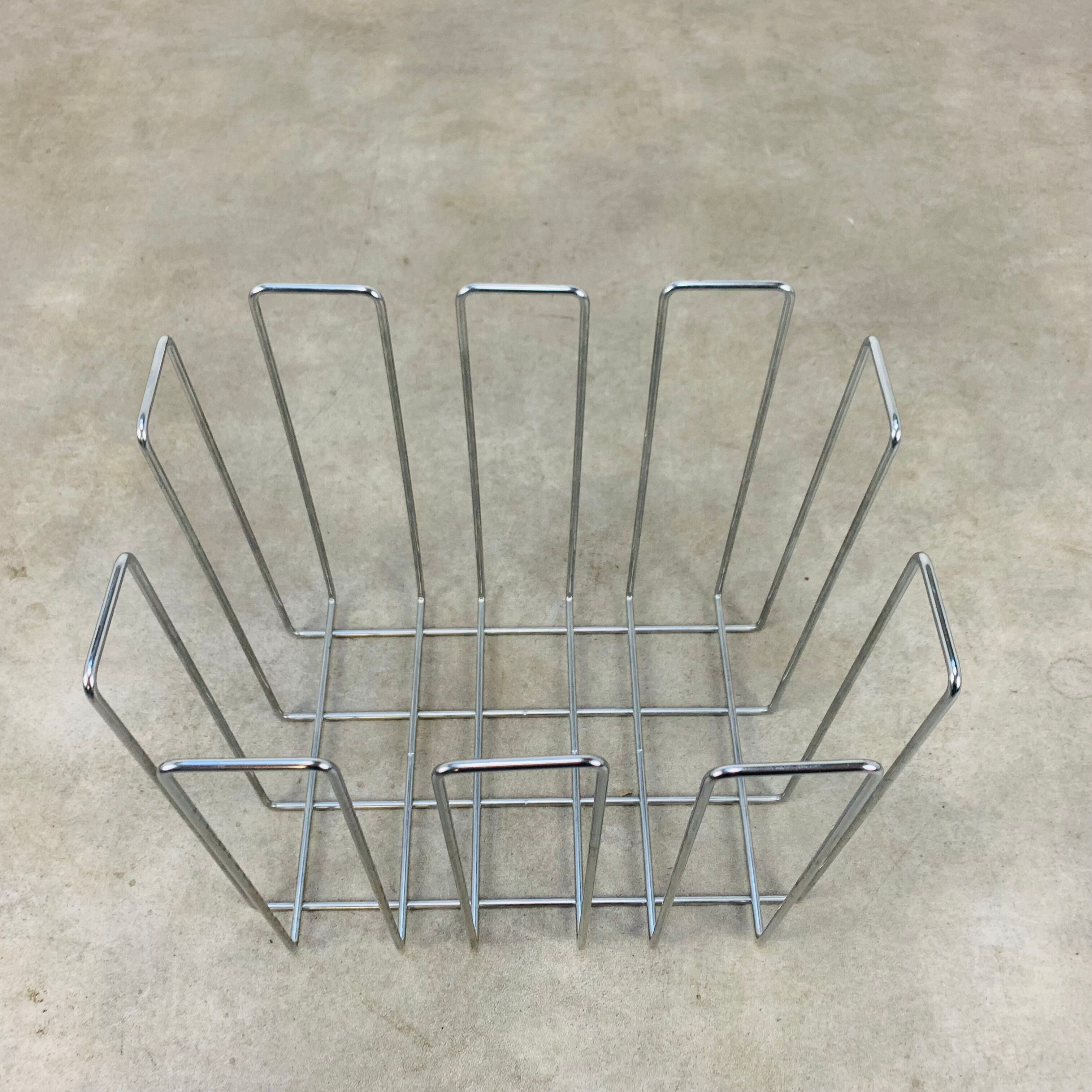 Magazine holder Willi Glaeser chrome 70s