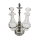 Christofle oil and vinegar server in crystal and silver metal