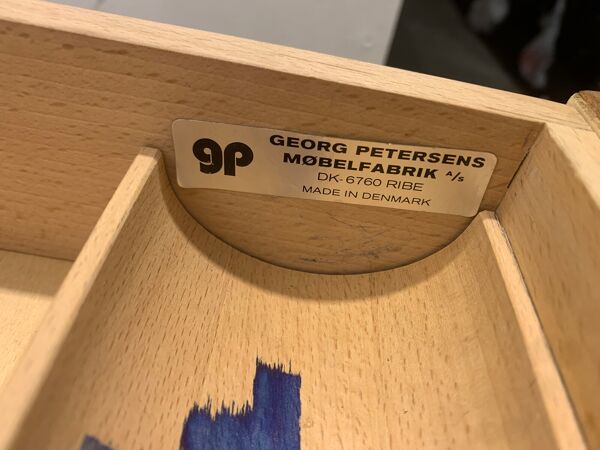 Bureau moderne du milieu du siècle par Poul Nørreklit Pour Georg Petersens Møbelfabrik, Bois et plexiglas, 1970