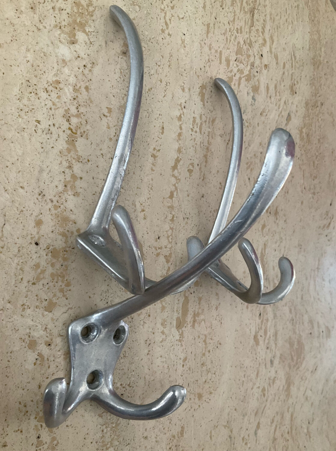 Series of 3 hooks from the 50s-60s in cast aluminum