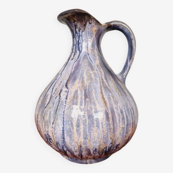 Art Deco vase/jug in flamed stoneware, by Roger Guérin