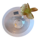 Daum France sculpted crystal bowl – Floral decoration in crystal paste