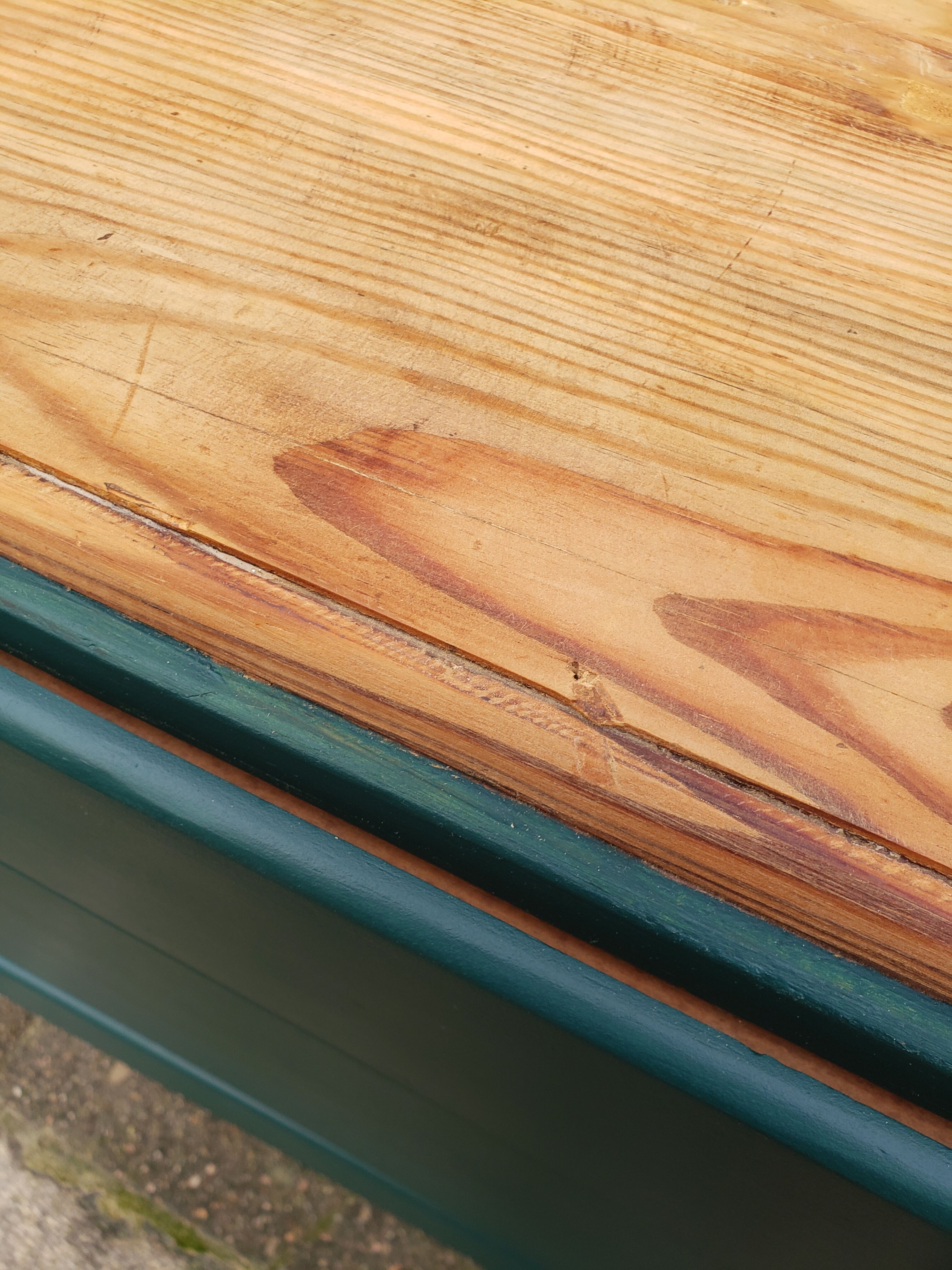 Deep turquoise and wood vintage dresser