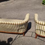 Sofa + 2 armchairs basket