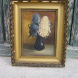 Paire de peintures de fleurs