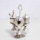 Salt and pepper set in silver metal 1930
