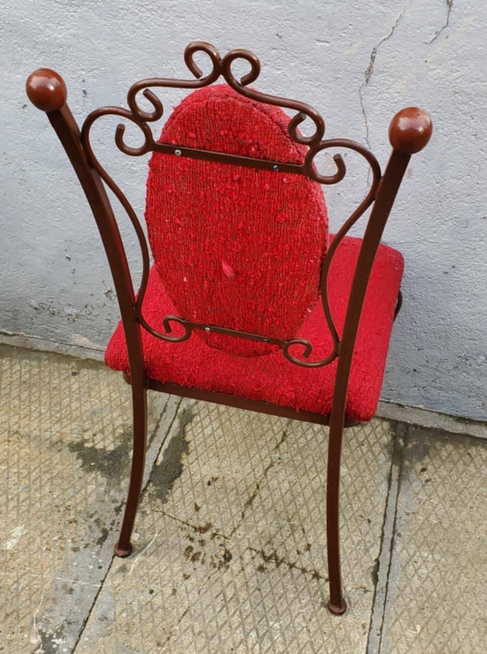 6 wrought iron chairs by Raymond Menos, Haiti