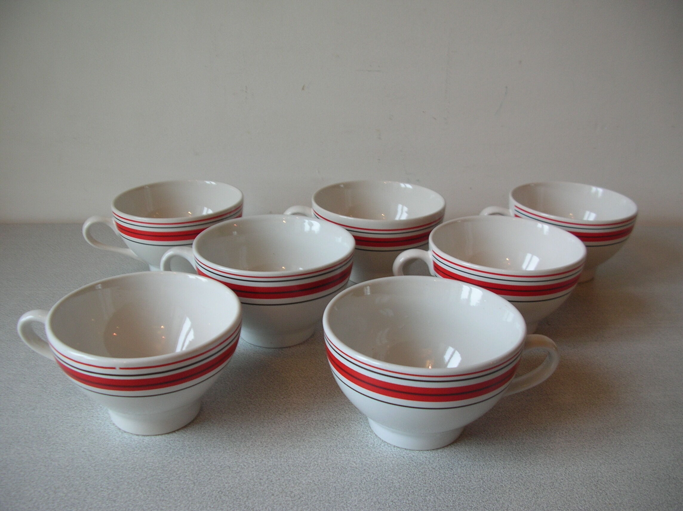 Set of 7 bowls of Breton ceramic bowled cider signed Ty Breizh deco cuisine Bretagne