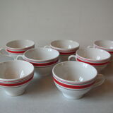 Set of 7 bowls of Breton ceramic bowled cider signed Ty Breizh deco cuisine Bretagne