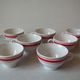Set of 7 bowls of Breton ceramic bowled cider signed Ty Breizh deco cuisine Bretagne