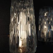 Pair of wall lights from the 1950s-1960s with a push button switch.