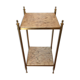 Etagère en laiton et marbre