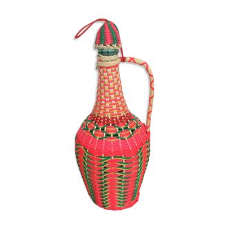 Bouteille scoubidou années 60