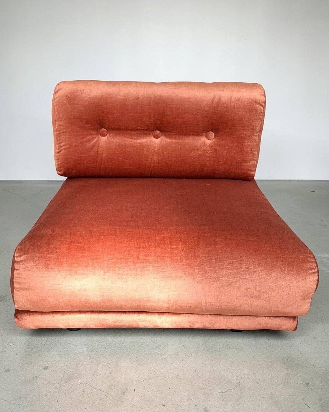Canapé modulaire Salpol en velours Dralon (Bayer), Italie 1970