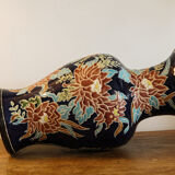 Enamelled ceramic flower vase