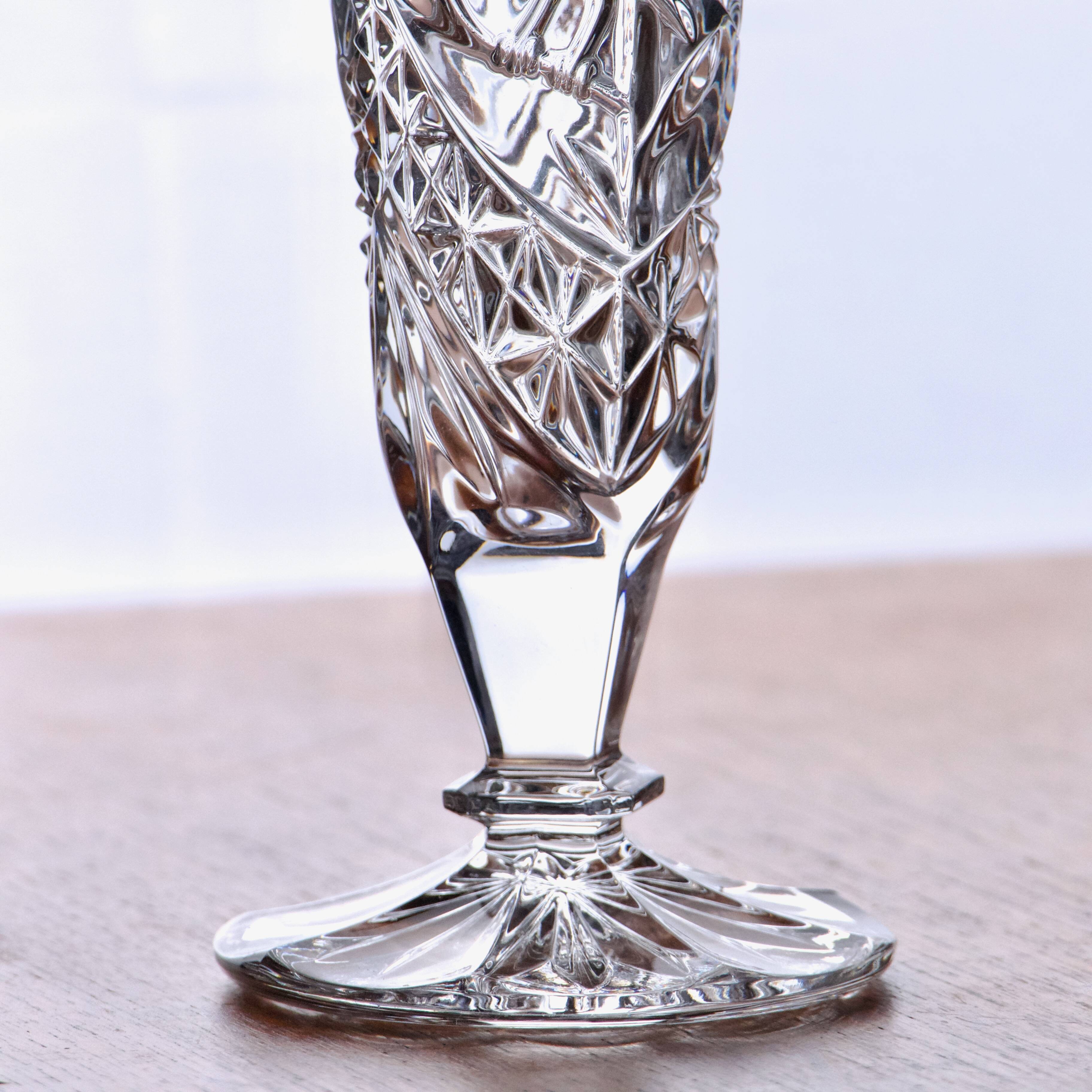 Hofbauer "The Byrdes" Crystal Elongated Vase with Birds