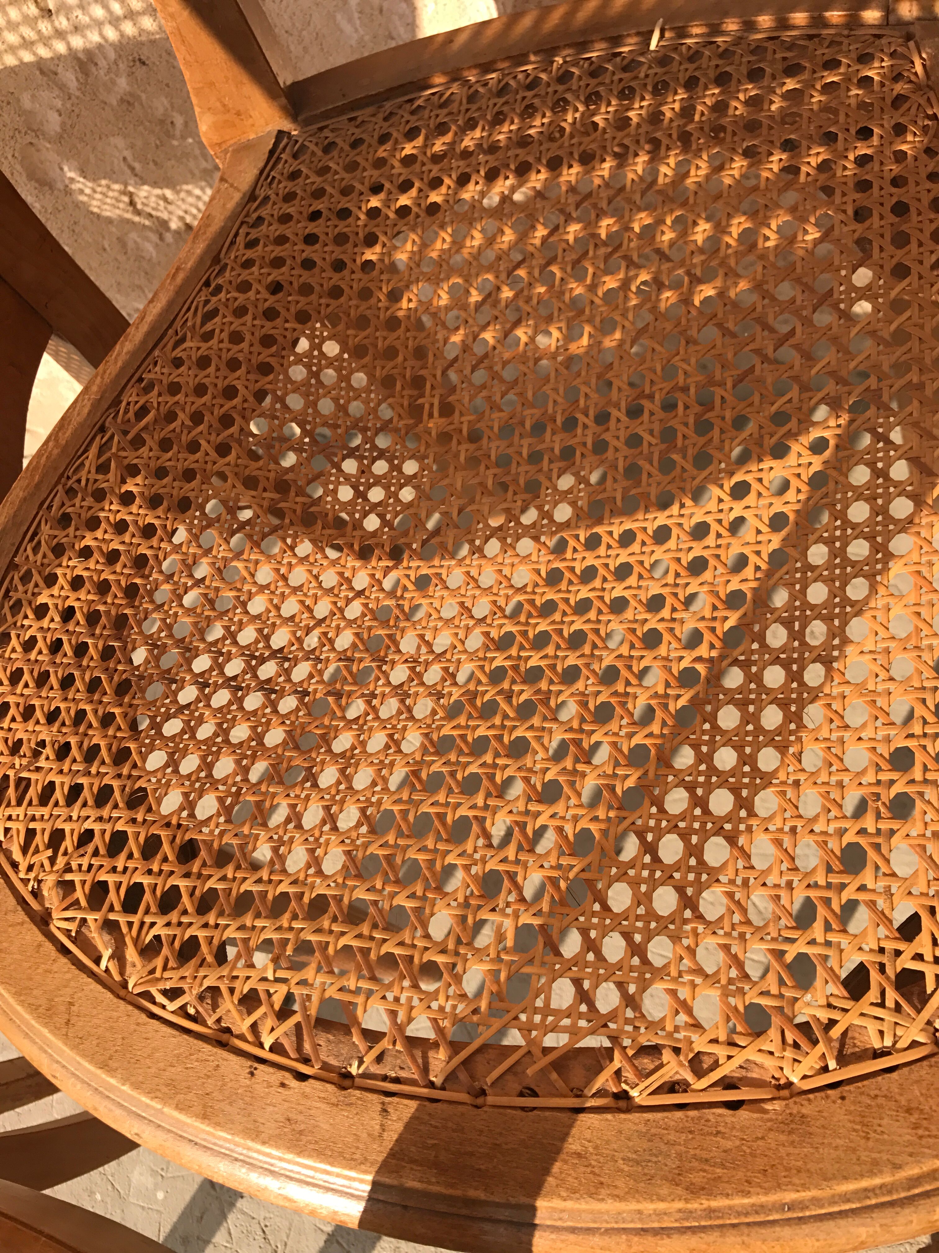 Set of 6 canned chairs Louis XI