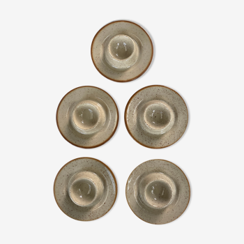 Set of 5 sandstone coquetiers