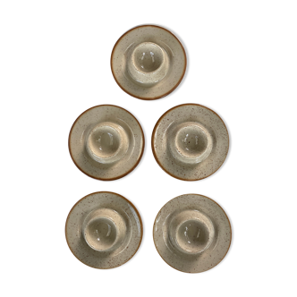 Set of 5 sandstone coquetiers