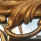 Large golden mirror baroque rocaille spirit, vintage 56x99cm
