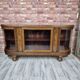 Restored Art Deco Low Display Cabinet TV Console Curved Glass 1930s