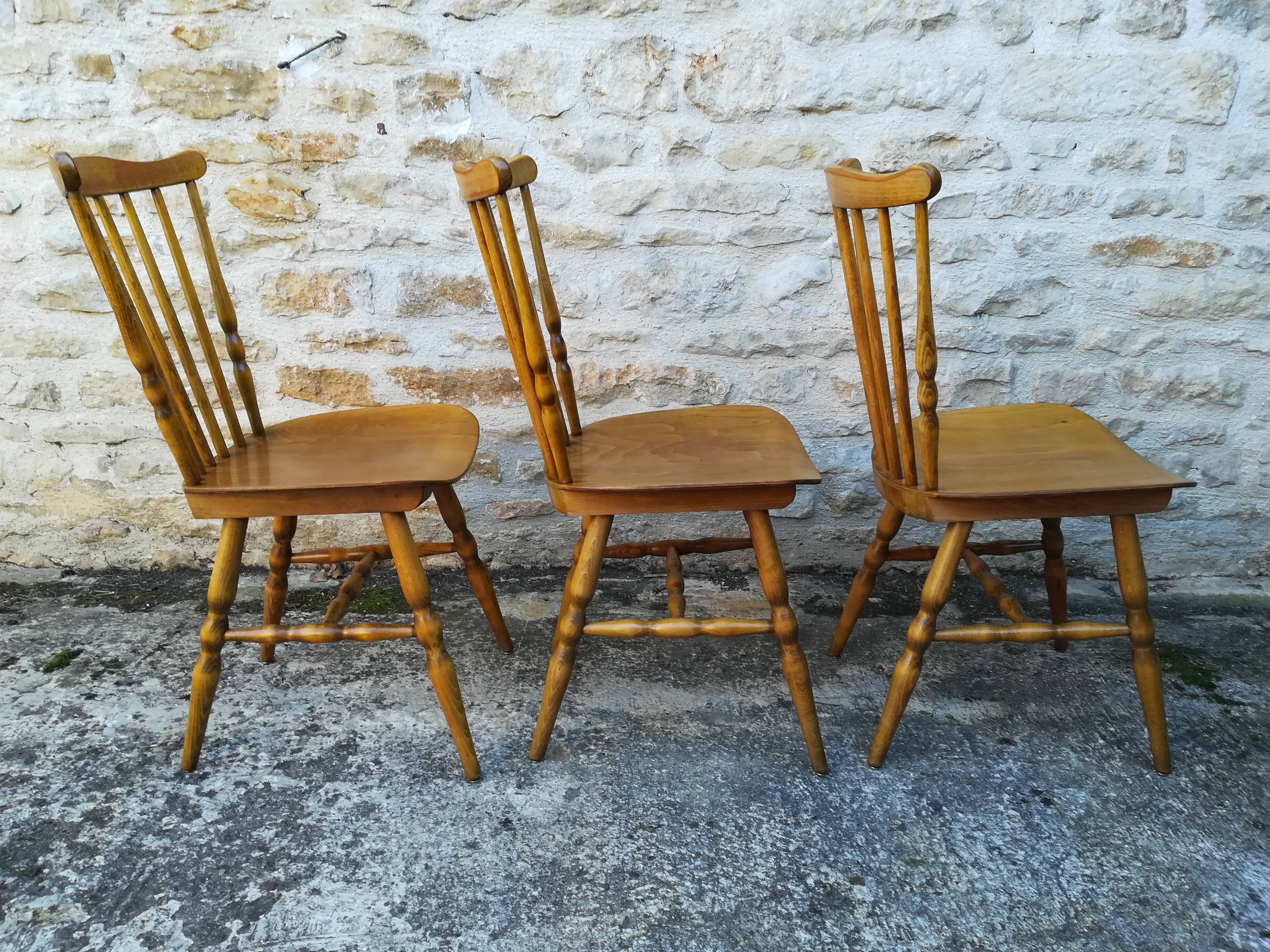 Mismatched bistro chairs