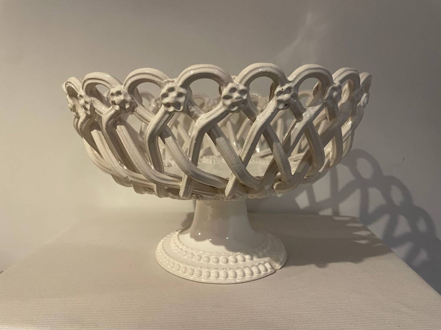 Braided ceramic bowl signed Pichon Uzes