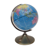 Medium-sized world map on metal base