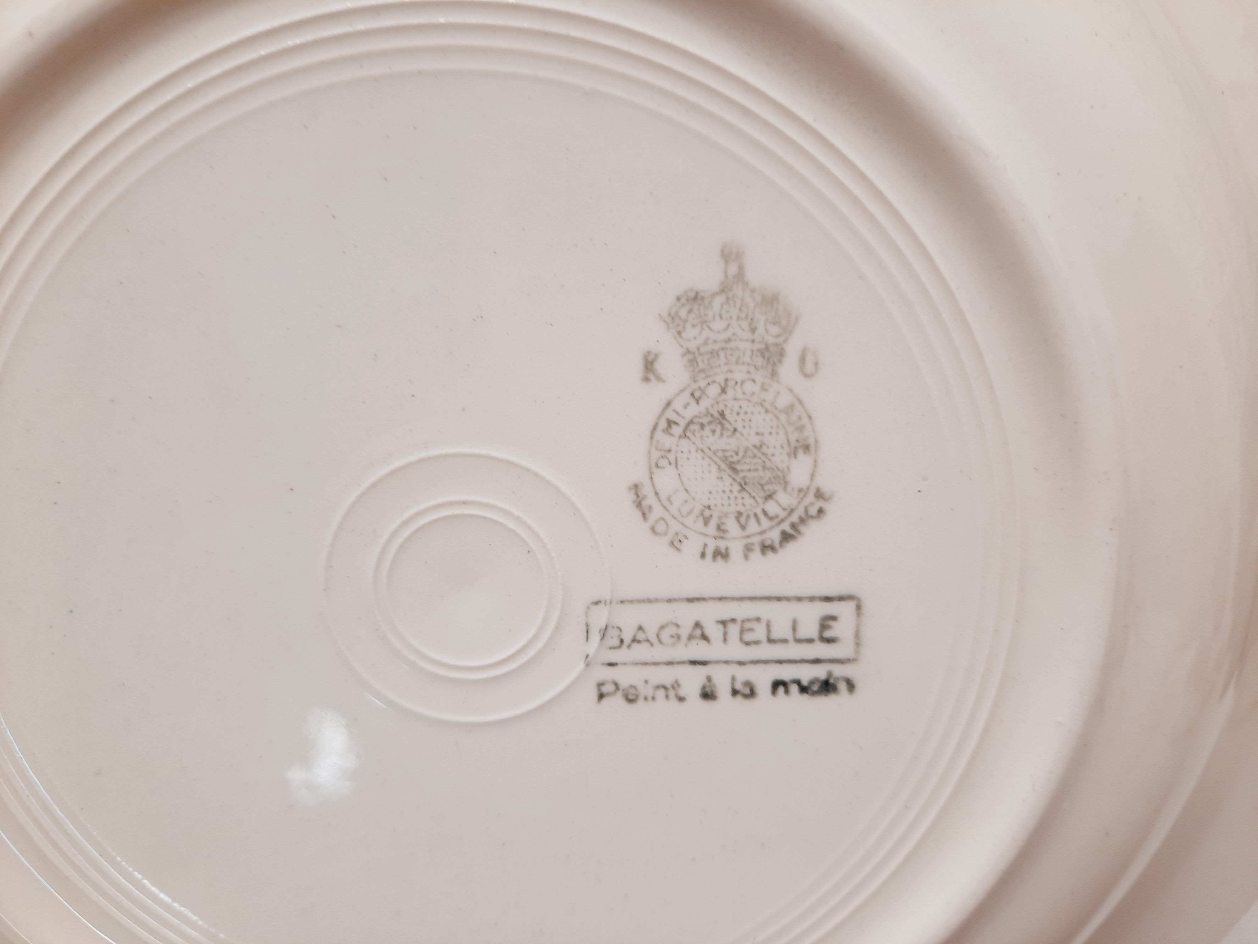 Set 6 hollow plates Lunéville