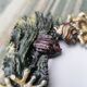 Enamelled metal photo frame. Fish décor. Perfect condition