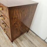 Art Decò chest of drawers in walnut burl with four drawers