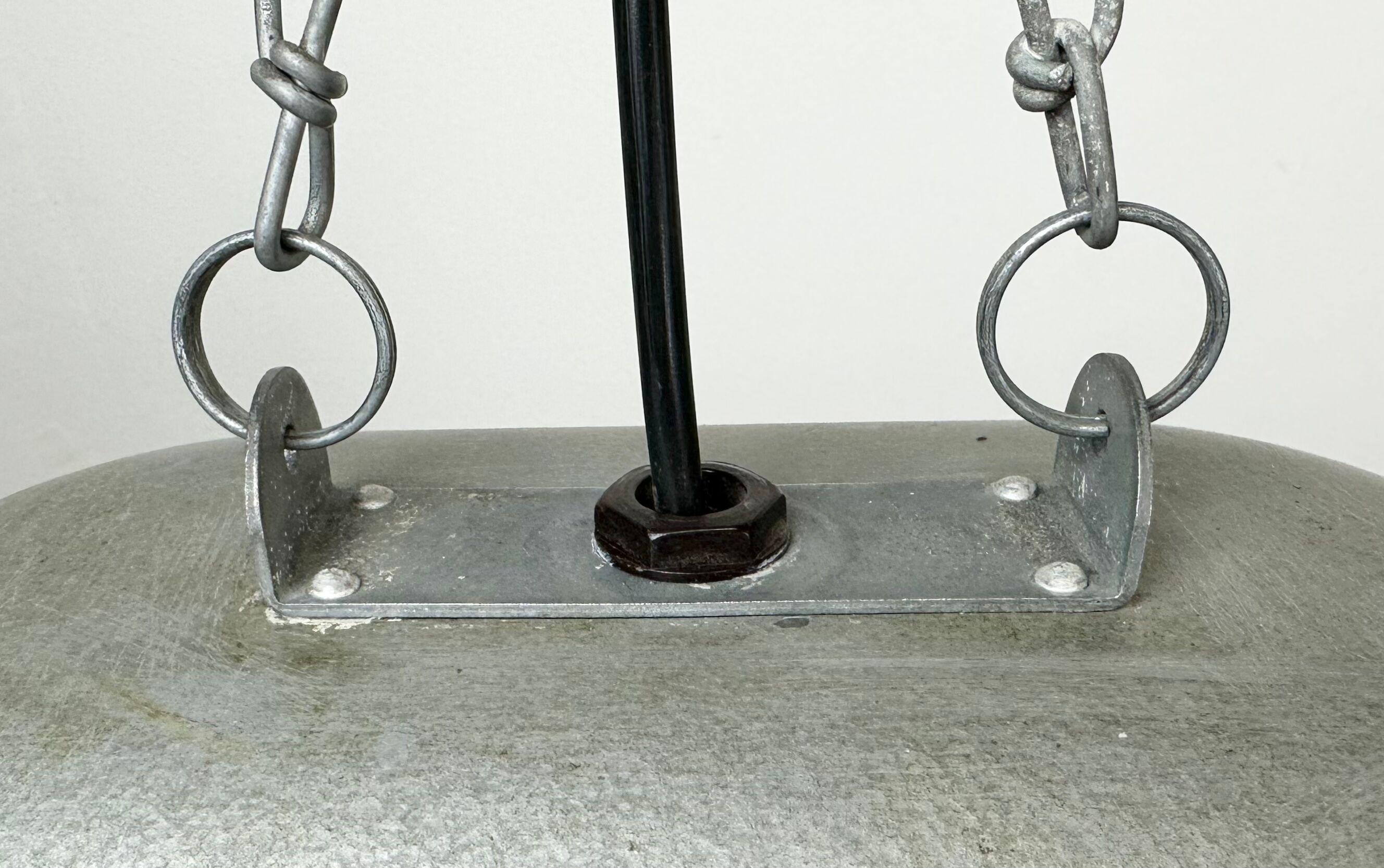 Large Oval Industrial Polish Factory Pendant Lamp from Predom Mesko, 1960s