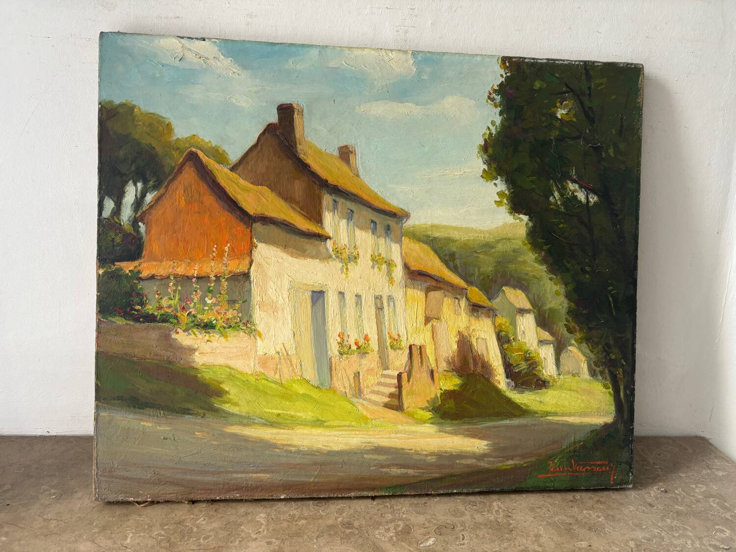 Paysage de maison de campagne