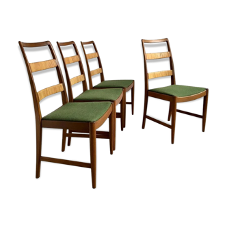 4 Midcentury Swedish Oak Chairs by Bertil Fridhagen for Bodafors, 1961