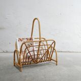 Vintage rattan magazine holders