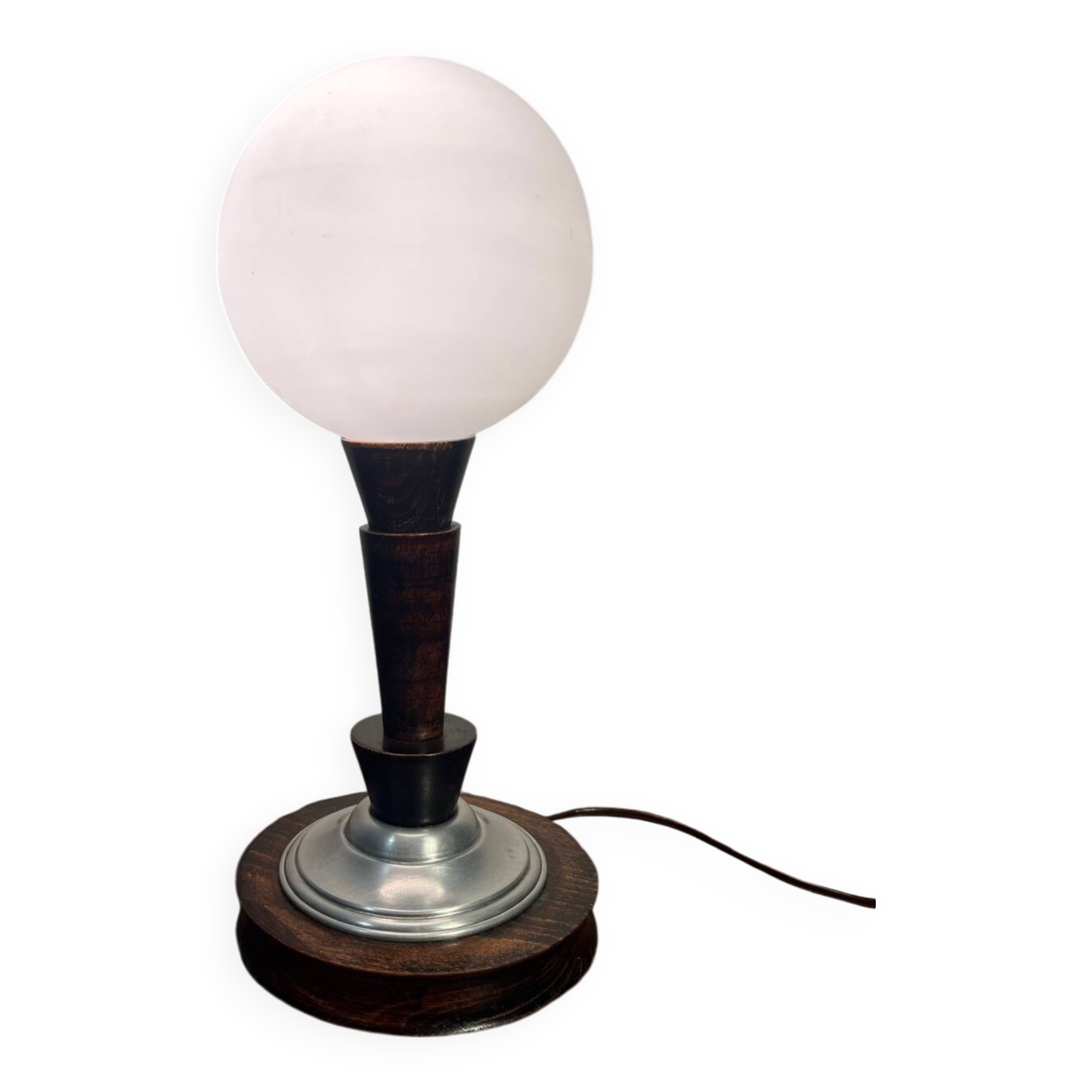 Art Deco opaline globe lamp