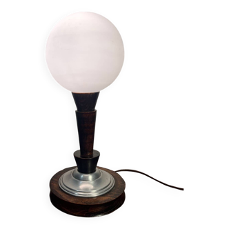 Art Deco opaline globe lamp