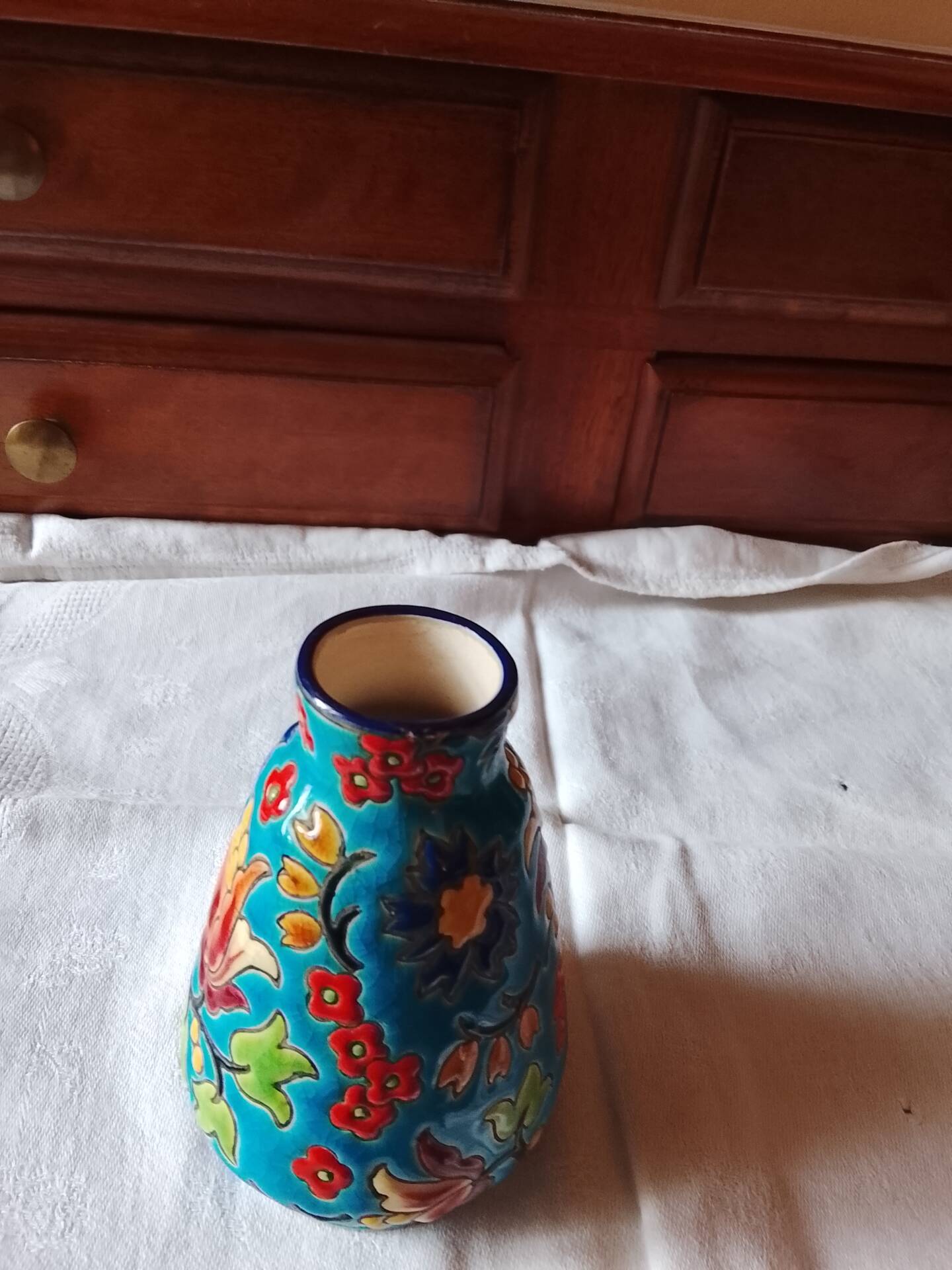 Vase Longwy 13 cm parfait état