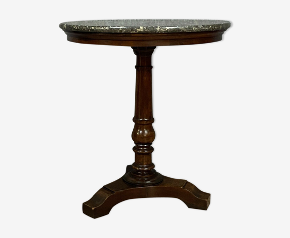 Guéridon d'apparat de style Louis XIII en noyer vers 1850