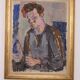 Original XL Swedish oil on canvas – portrait by Pär Thorell – dated 1955 – vintage & framed – 93 × 76 cm
