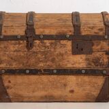 Grande malle ancienne en bois lavé (c.1900) #66