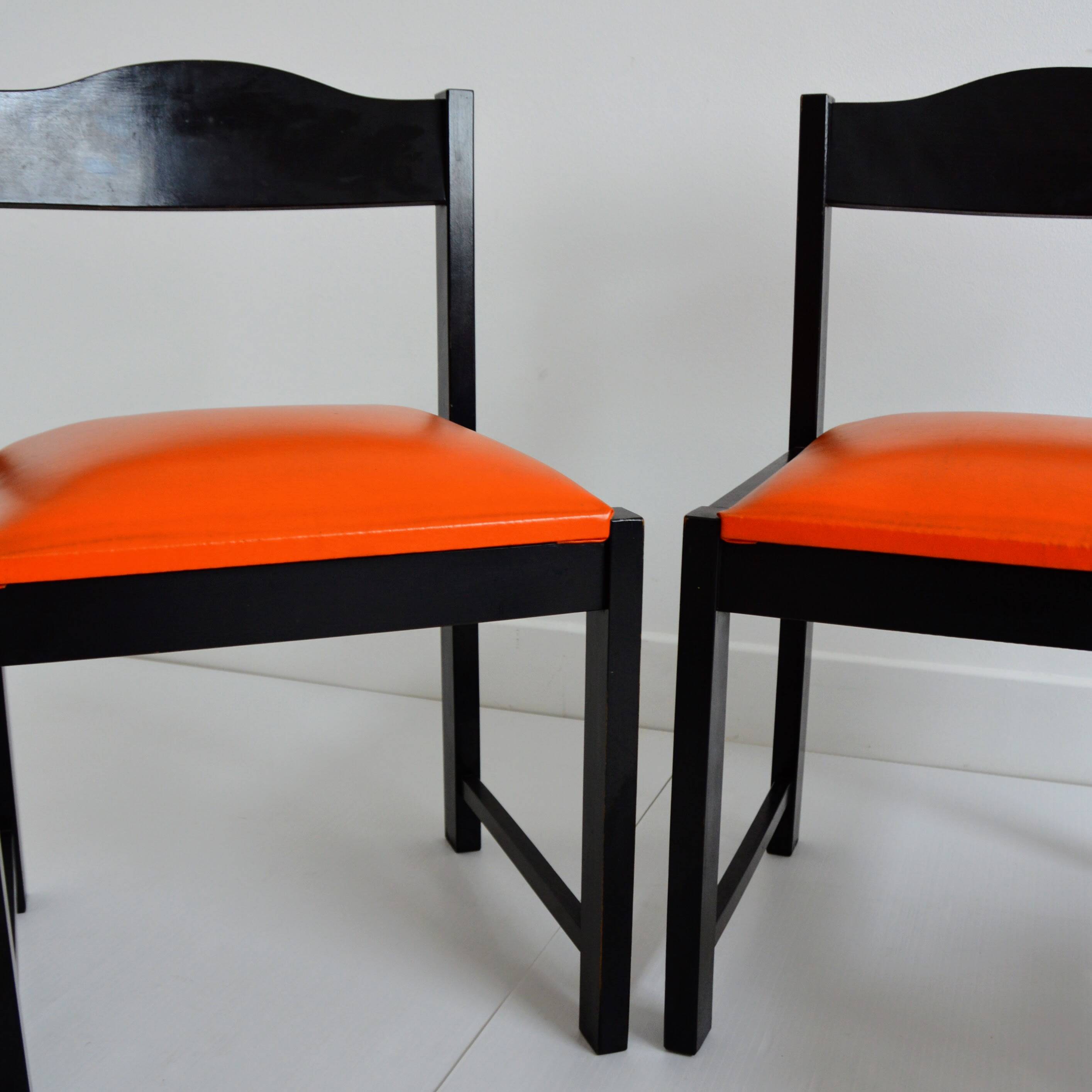 Set of 6 vintage Scandinavian chairs from the 1960s
